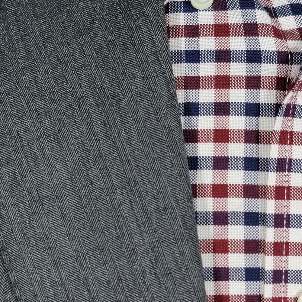 VTG Polo Ralph Lauren Men's Sport Coat‎ Two Button Gray Herringbone 46L ITALY